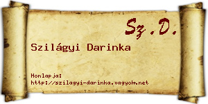 Szilágyi Darinka névjegykártya