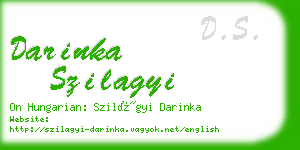 darinka szilagyi business card